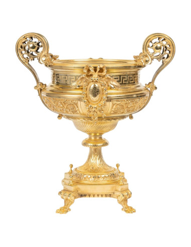 Taça e centro de mesa em bronze...