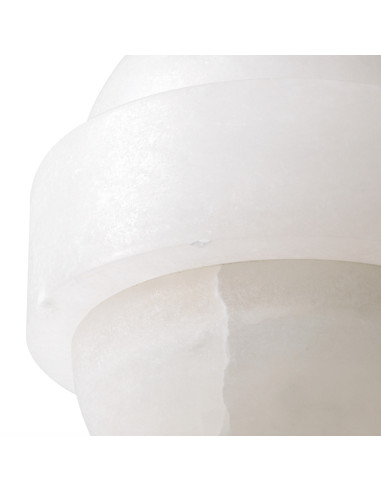 Lustre em latão antigo e alabastro,...