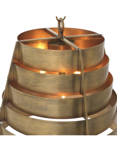 Vintage messing hanglamp, modern...
