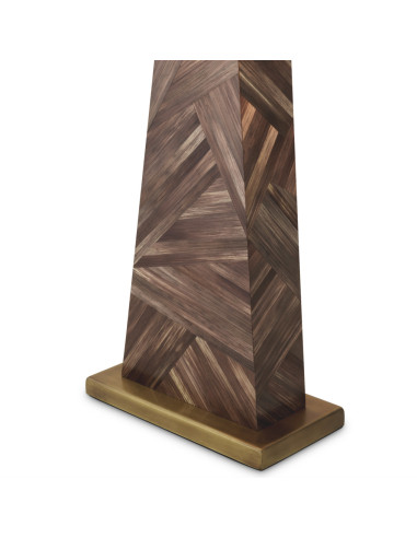 Paire de lampes de table marqueterie...
