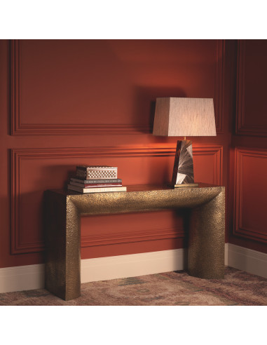 Paire de lampes de table marqueterie...