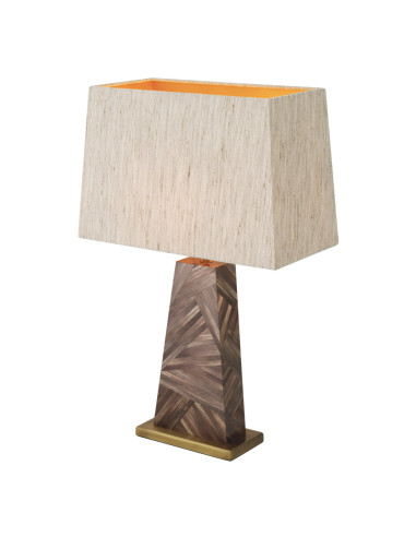Paire de lampes de table marqueterie...