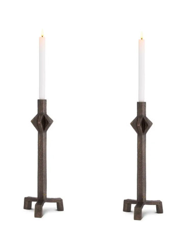 Pareja de candelabros escultóricos de...
