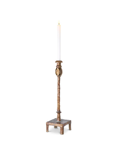 Pair of two brass candlesticks in...