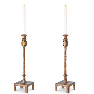 Pair of two brass...