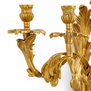 Pair of brass wall lights... 2