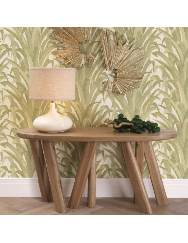 Wall decor with a shiny gold metal...