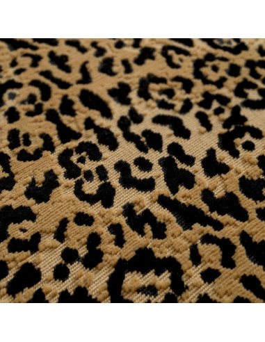Set of six leopard print cushions