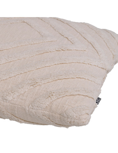 Set of eight large off-white cushions