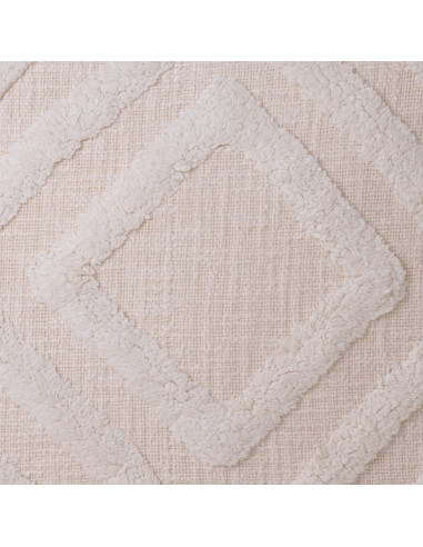 Set of eight large off-white cushions