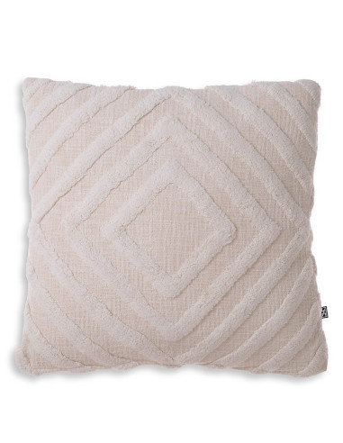 Set of eight large off-white cushions