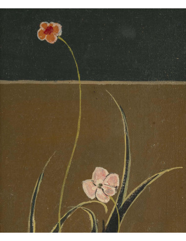 西蒙-奥古斯特创作的油画，描绘一束鲜花，20世纪初。