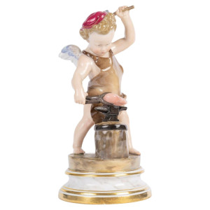 Escultura de porcelana de...