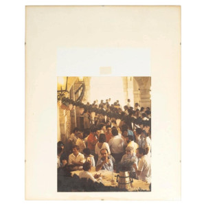 O. Malaganna 署名摄影作品《餐点》，20世纪。