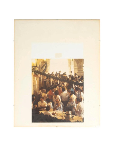 O. Malaganna 署名摄影作品《餐点》，20世纪。