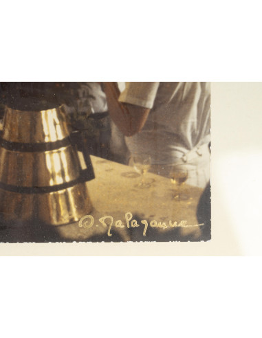 O. Malaganna 署名摄影作品《餐点》，20世纪。
