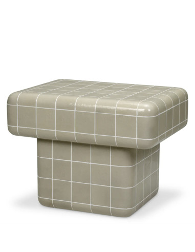 Rectangular outdoor side table with a...