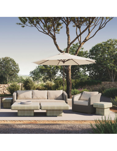 Rectangular outdoor side table with a...