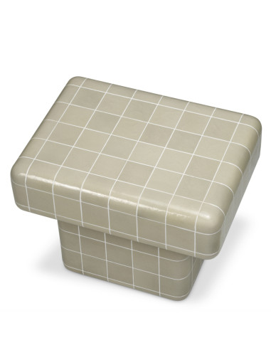 Rectangular outdoor side table with a...