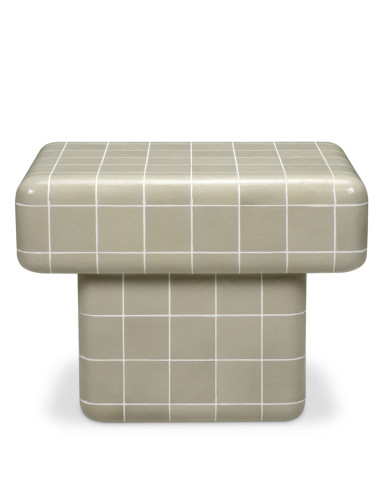 Rectangular outdoor side table with a...