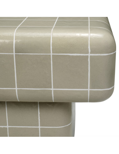 Rectangular outdoor side table with a...