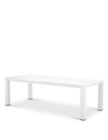 Rectangular outdoor dining table in a...