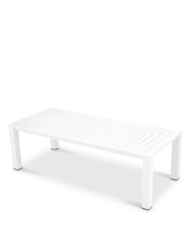 Rectangular outdoor dining table with...