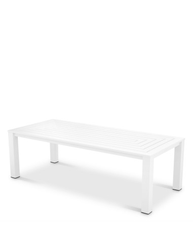 Rectangular outdoor dining table in a...