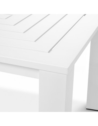 Rectangular outdoor dining table in a...