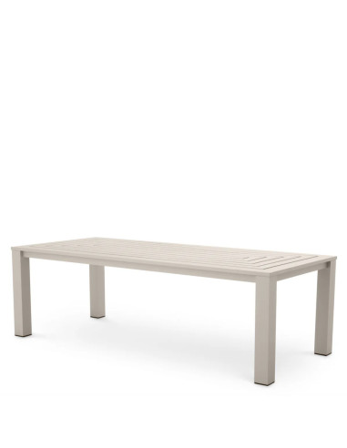 Rectangular outdoor dining table in a...