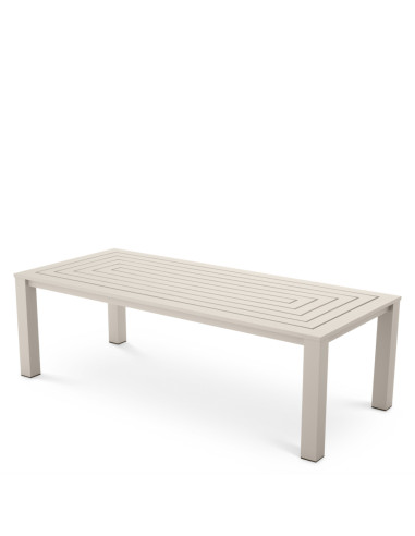 Rectangular outdoor dining table in a...