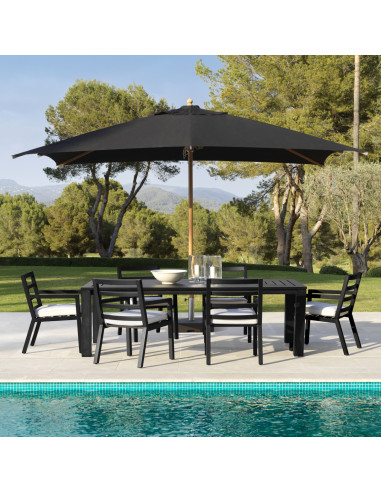 Rectangular outdoor dining table in...