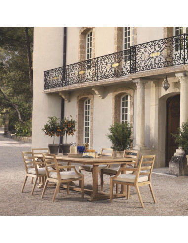 Rectangular outdoor dining table in...