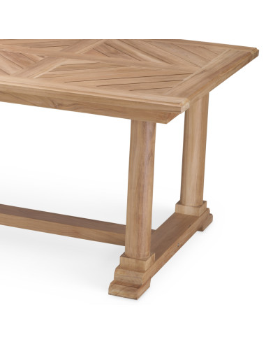 Rectangular outdoor dining table made...