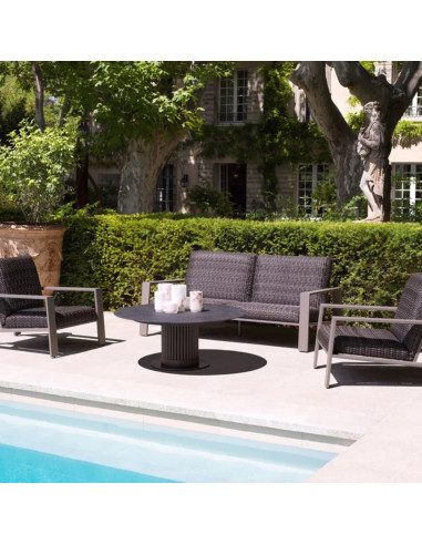 Modernes Outdoor-Sofa aus grauem...
