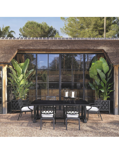Rectangular outdoor dining table in...