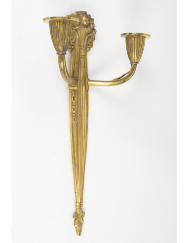Gilded bronze wall sconce, Art Deco,...