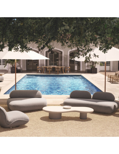Cream-colored concrete garden coffee...