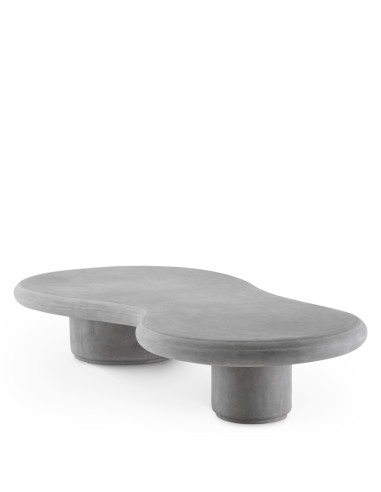 Garten-Couchtisch aus grauem Beton,...