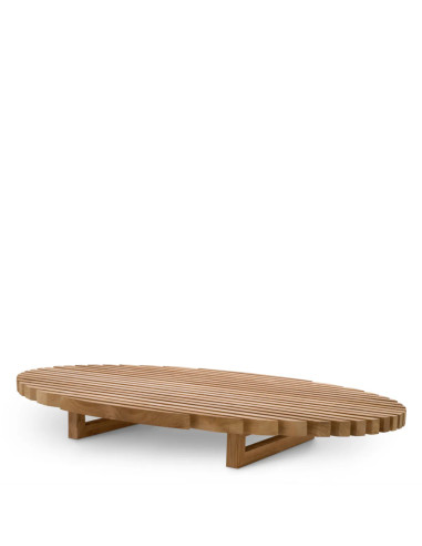 Contemporary-style natural teak...