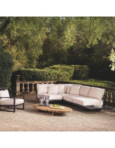 Contemporary-style natural teak...
