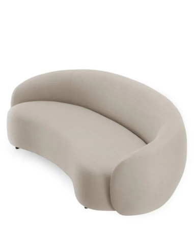 Contemporary sand-colored upholstered...