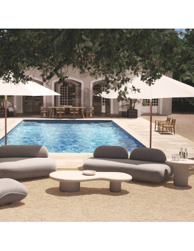 Contemporary-style cream-colored...