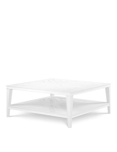 Contemporary-style square white...