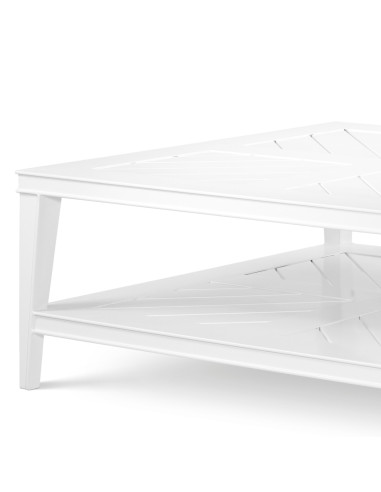 Contemporary-style square white...