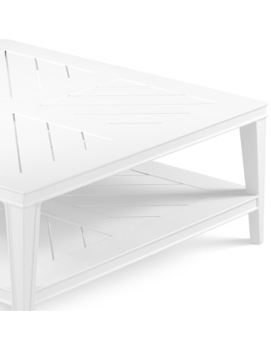 Contemporary-style square white...