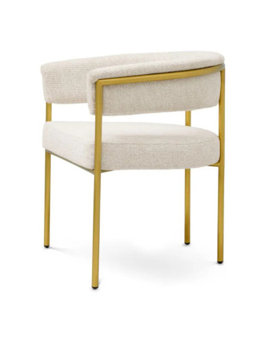 Moderne eetkamerstoel van messing met...