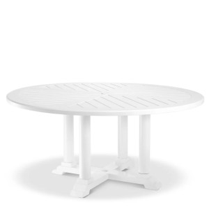Large round dining table in...