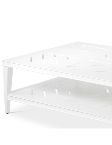 Rectangular white aluminium garden...