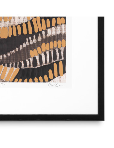 Set of framed metal prints, modern...